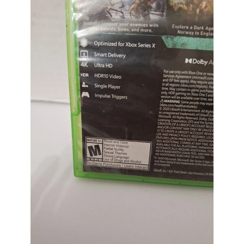 Ubisoft Assassin’s Creed Valhalla Xbox One/Series X 4K HDR Smart Delivery Game